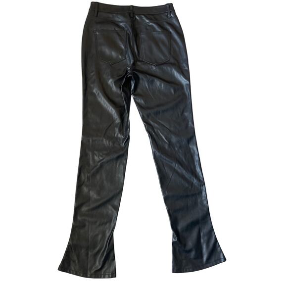 AFRM x REVOLVE Vegan Leather Mini-Flare High-Rise Noir Graysen Pant Size 29 Tall - Picture 5 of 12